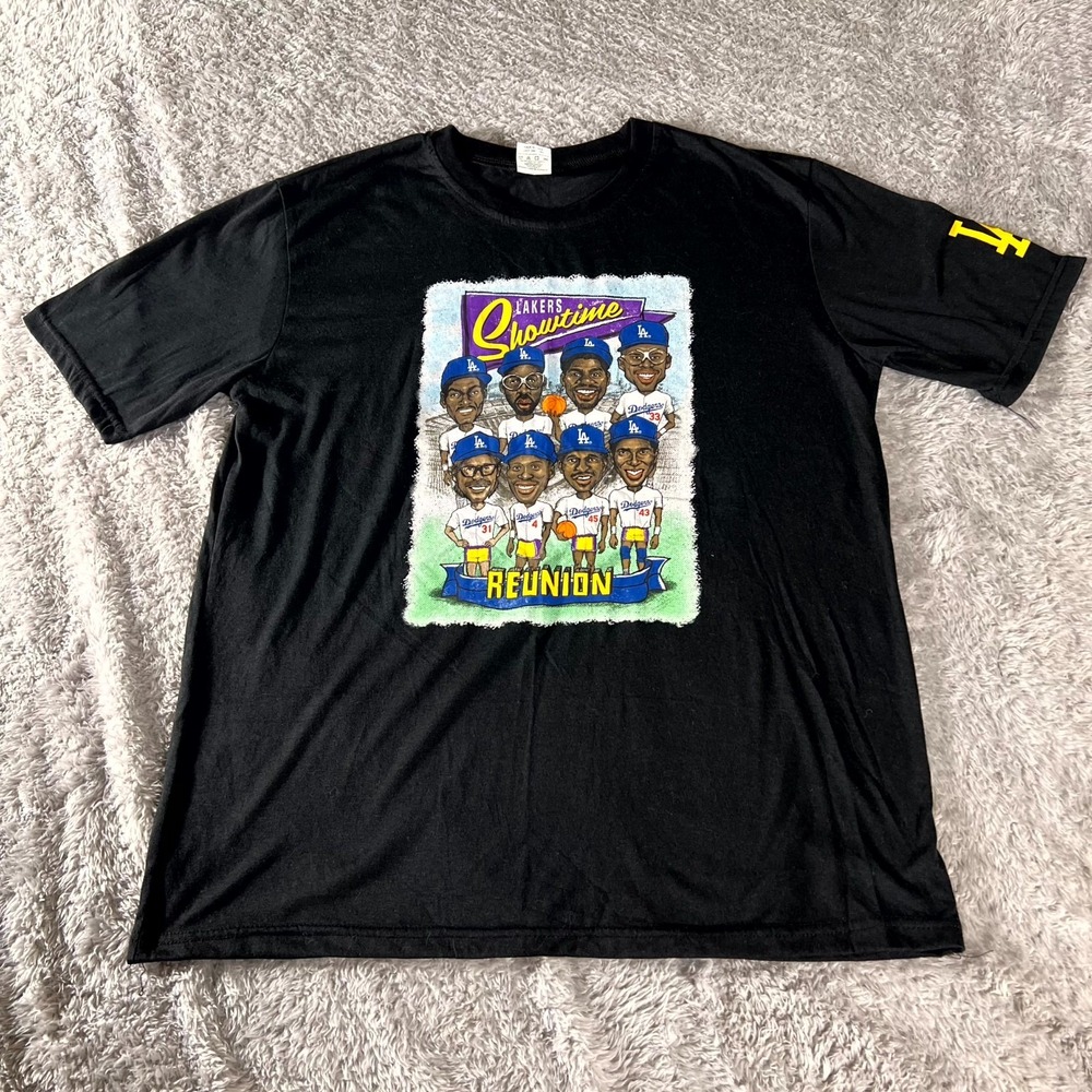Los Angeles Lakers Shirt Mens Medium Black Los Angeles Dodgers Basketball NBA